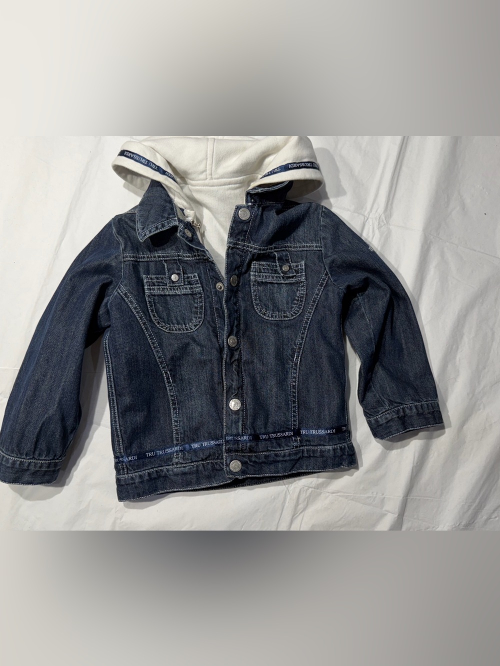 Tru Trussardi Dark Indigo Denim Jacket - Dark Blue
